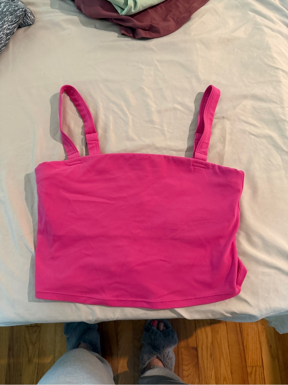 Women's Pink Tank Crop Top - Modern Slim Fit
